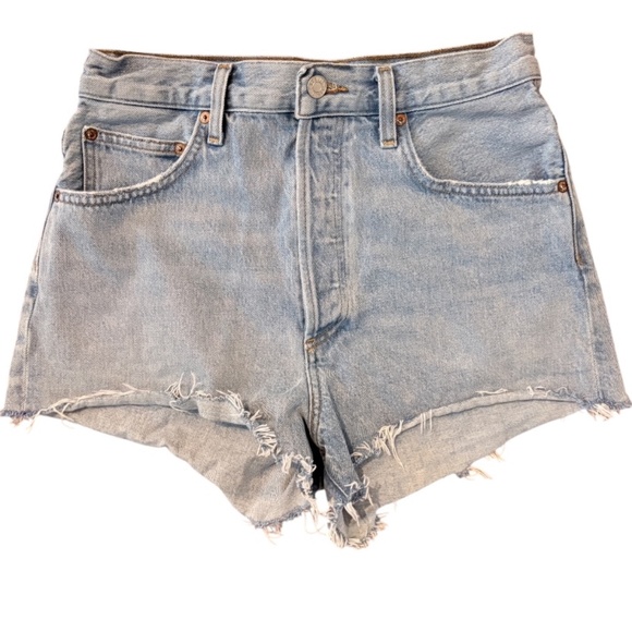 AGOLDE Mila Vintage Cutoff Shorts | Hazard Light Wash | Sz 28 💙 - Picture 3 of 7